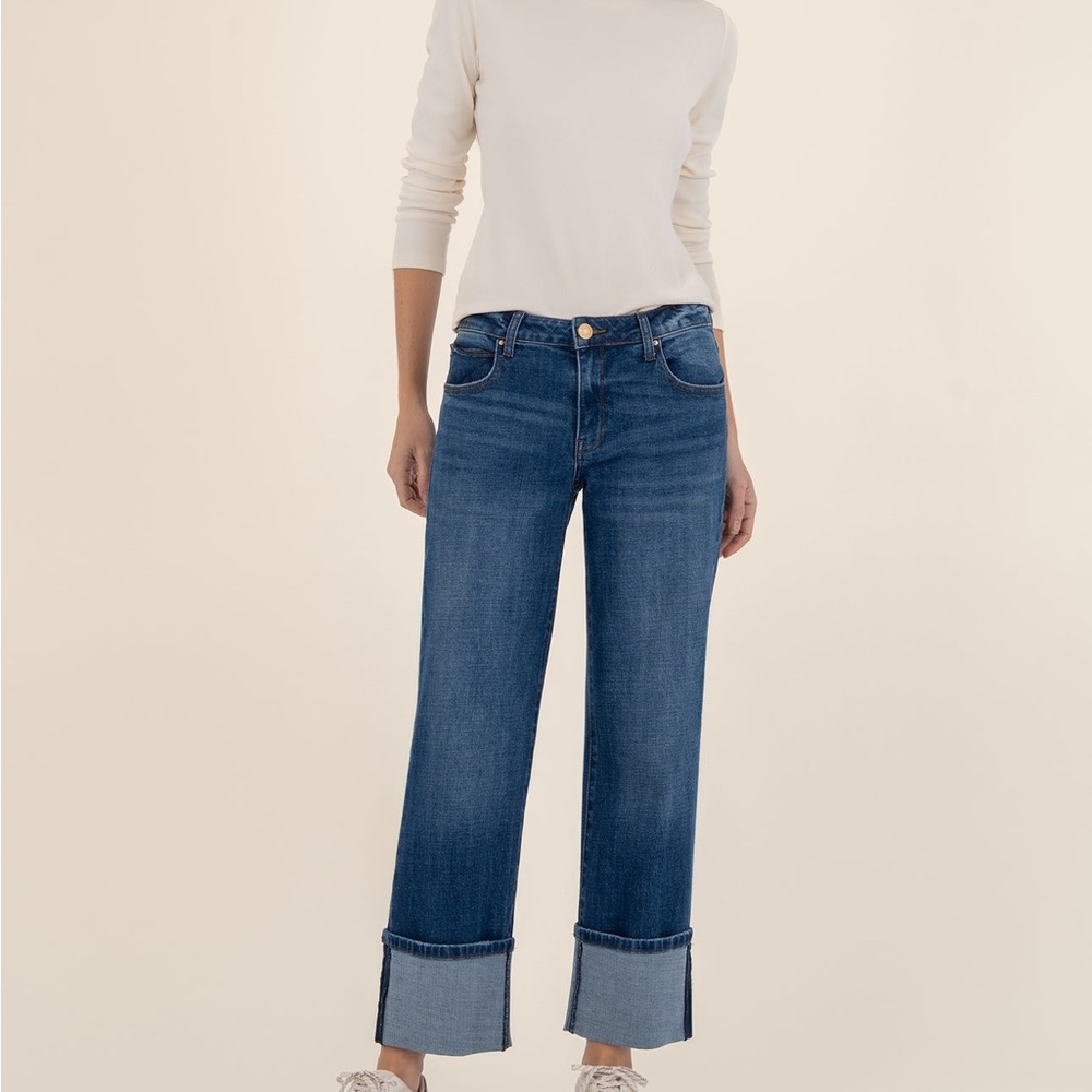 Kut from the Kloth Sienna Mid Rise Wide Leg Size 12